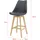 [en.casa] Barstuhl Lublin Kunstleder grau 4er Set