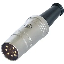 Rean AV NYS323G DIN-Rundsteckverbinder Stecker, gerade Polzahl: 7 Schwarz 1St.