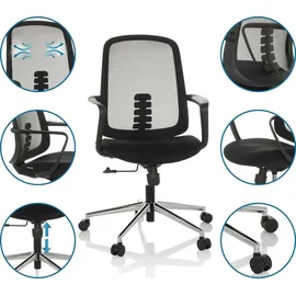 HJH Office Sediolo B Stoff Schwarz