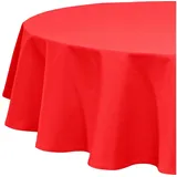 REDBEST Tischdecke Tischdecke "Tulsa", Baumwolle Uni rot rund | 160 cm x 160 cm