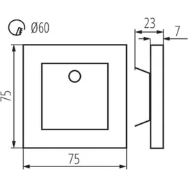 KANLUX APUS Einbauleuchte 0,8W 830 75x75mm