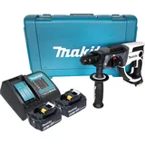 Makita DHR 202 SMW Akku Bohrhammer 18 V 20 mm 2,0 J weiß + 2x Akku 4,0 Ah + Ladegerät + Koffer