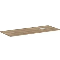 hansgrohe Xelu Q Konsole 54117230 1360 x 550 mm, Ausschnitt rechts, Aufsatzwaschtisch ohne Hahnloch, Eiche Natur