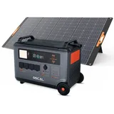OSCAL PowerMax6000 Tragbare Solarspeicher 3600Wh(6000W) + OSCAL PM400 Pro Faltbares Solarpanel 400W Mobile Solaranlage für Powerstation Solarspeicher