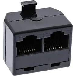InLine ISDN Verteiler - 1x RJ45 Stecker an 2x RJ45 Buchse - ohne Endwiderstand