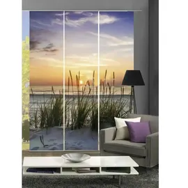 Home fashion Evening Schiebegardine 60 x 245 cm natur 3 St.