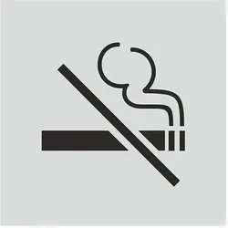 Türschild - Rauchen verboten - Edelstahl-Optik
