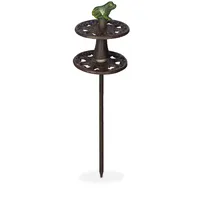 Relaxdays Gartenschlauch Führung, Frosch-Design, Gusseisen, Erdspieß, H x D: