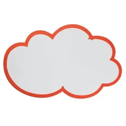 Franken Moderationskarte Wolke, 230 x 140 mm, Altpapier, 20 Stück, weiß/rot