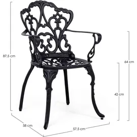 BIZZOTTO Gartenstuhl Victoria 57 x 0 x 87 cm schwarz