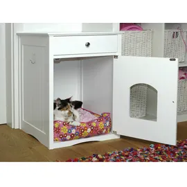 Dobar Mohrle Katzenschrank 52 x 48 x 63 cm Weiß