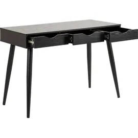 Actona Beistelltisch/Schreibtisch Jupiter 110 cm 3 Schubladen - schwarz - Schwarz