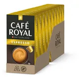 Café Royal Espresso 100 Kapseln für Nespresso Kaffee Maschine - 5/10 Intensität - UTZ-zertifiziert Kaffeekapseln aus Aluminium