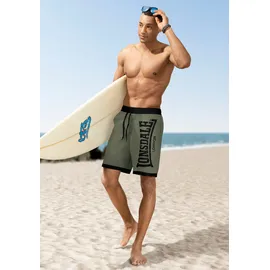 Lonsdale Badeshorts Clennell Black/Olive 4XL