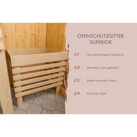 Karibu Infrarotkabine Anik mit Ofen + 2 Infrarotstrahler Natur