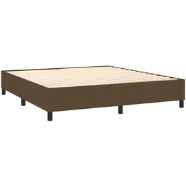 vidaXL Boxspringbett mit Matratze Dunkelbraun 180x200 cm Stoff1398244