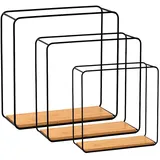 berlinlodge Wandregal Hängeregal 32 x 32 x 12 cm Schwarz