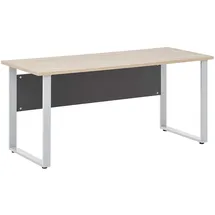 MÖBELPARTNER Schreibtisch 1500 Eiche hell / Grau