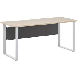 MÖBELPARTNER Schreibtisch 1500 Eiche hell / Grau