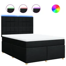 vidaXL Boxspringbett 140 x 200 cm Schwarz