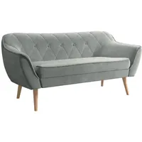 Mirjan24 Sofa Grau, Kiefer, 2-Sitzer, Rechteckig, 140x75x74 cm, Wohnzimmer,