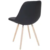 Mendler Esszimmerstuhl HWC-A60 II, Stuhl Küchenstuhl, Retro 50er Jahre Design ~ Kunstleder schwarz