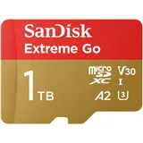 SanDisk 1TB Extreme Go Micro SDXC Karte (Für Android Smartphones und Tablets, Action Cams, Drones, UHS-I, bis zu 200 MB/s 5K, 4K UHD, Rescue Pro Deluxe, V30, Class 10, U3) Für Amazon