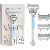Gillette Venus Rasierer für den Intimbereich, Damenrasierer mit 4 Ersatzklingen, Intimrasierer für Frauen hilft, die Haut vor Irritationen zu schützen