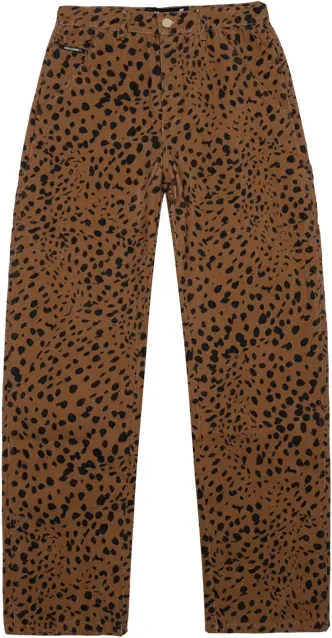 Noon Goons Go Leopard Denim Hose Braun