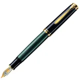 Pelikan Souverän M400 Kolbenfüller schwarz/grün/gold F (fein)
