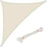 Woltu Sonnensegel 5x7x7m Sonnensegel für Den Außenbereich, Sonnenschutz PES Windschutz UV Schutz Creme