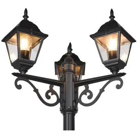 meine wunschleuchte Laterne Aluminium Höhe 200 cm 3-flammig schwarz