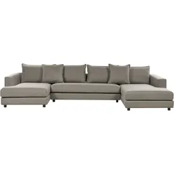 Ecksofa LILVIKEN Stoff Taupe Symmetrisch