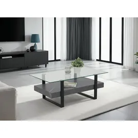 Hela Couchtisch »KONRAD«, (1 St.), Couchtisch; Ablageboden; Glasplatte; Kufengestell grau