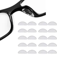 12 Paar Nasenpads Brille selbstklebend Ankleben weiche Silikon Nasenpads rutschfest transparent Gel Kissen Brillenpads für Sonnenbrillen Brillen
