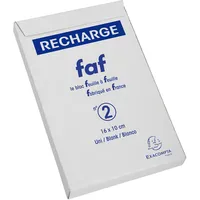 Exacompta 12512E Nachfülleinlagen für Schreibblock FAF No.2 blanko 170 Blatt , 16 x 10 cm, mikroperforiert, ideal für Ihre Notizen, Retro-Design mit zeitloser Eleganz