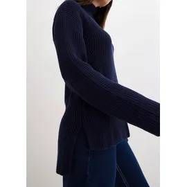 bonprix Rollkragenpullover Sweatshirt Grobstrick Blau 48/50