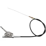 Gashebel mit Seilzug 720mm | Universal Gaszug für Rüttelplatte, Stampfer, Rasenmäher | passend für Bomag, Ammann u.v.m | Robuste Metall Konstruktione inkl. Sicherheitsmutter und Gewinde