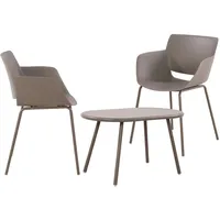 CLP Sitzgruppe Velvena taupe/2 Stühle