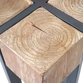 Mendler Blumentisch HWC-A15, Blumenständer Blumensäule, Tanne Holz rustikal massiv MVG-zertifiziert 100x32x32cm