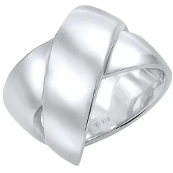Elli PREMIUM Bandring Modern Statement Blogger Kreuz 925 Silber Ringe   Damen 