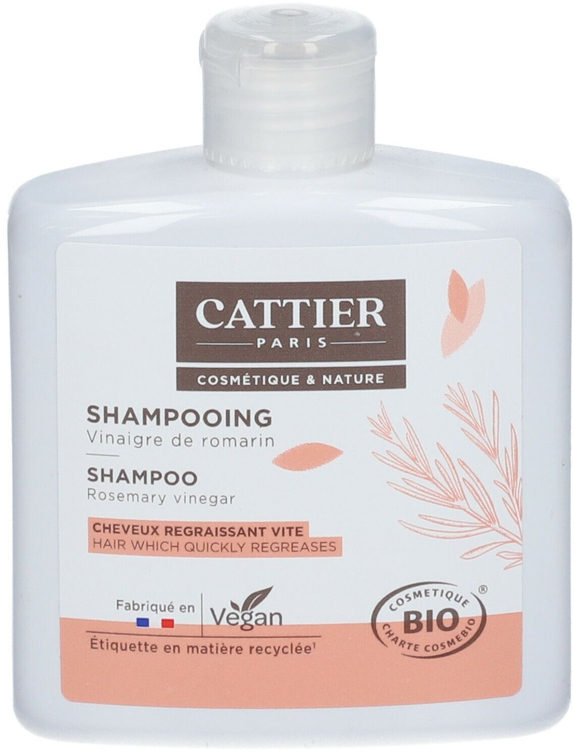 Cattier Bio Rosmarinessig Shampoo für fettiges Haar