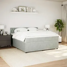 vidaXL Boxspringbett 180 x 200 cm Hellgrau