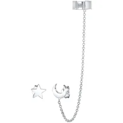 Elli Earcuff Astro Sterne Halbmond Blogger 925 Silber Damen 