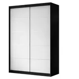 Lookway Kleiderschrank CAMARO PLUS 150 cm Schiebetürenschrank schwarz