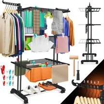 Kesser Wäscheständer Turm schwarz