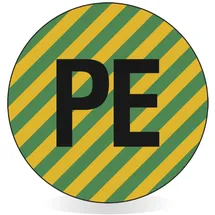 Betriebsausstattung24 Etiketten PE Schutzleiter 1,6 cm Ø