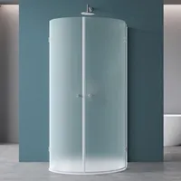 mai & mai Runddusche mit Pendeltür 100 x 100 cm transparent satiniert R03