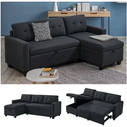Vitalispa Ecksofa Campina Anthrazit 226 x 161 cm L-Form
