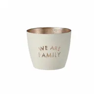 Giftcompany Windlicht Madras Eisen Weiß/Gold